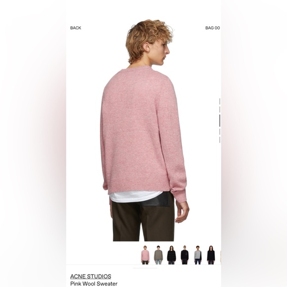 Acne studio pink 100% wool sweater - Picture 3 of 6